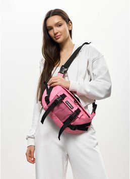 Велика жіноча поясна сумка бананка Sambag DynamicDart рожева 80411506 фото