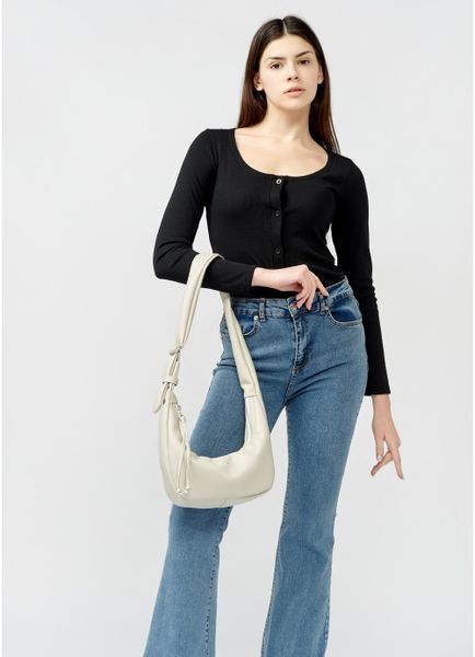 Женская сумка Sambag HOBO M серый шелк 53100030 фото