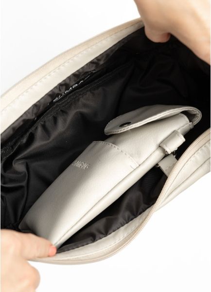 Женская сумка Sambag HOBO M серый шелк 53100030 фото