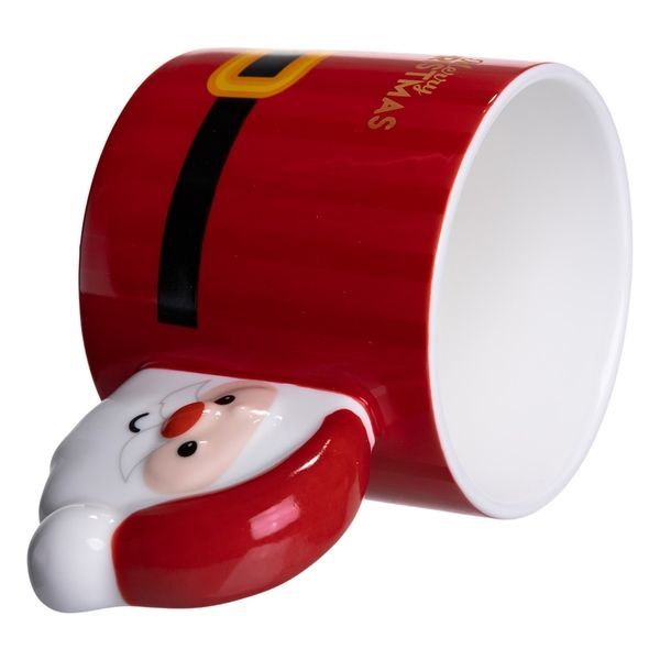 Чашка фарфоровая новогодняя Merry Christmas 400 мл Красная Yiwu FM-CS-51R FM-CS-51R фото
