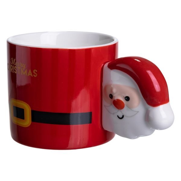 Чашка фарфоровая новогодняя Merry Christmas 400 мл Красная Yiwu FM-CS-51R FM-CS-51R фото