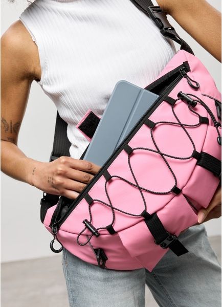 Жіноча cумка-бананка під ноутбук Sambag Urban Pro рожева 51411506 фото