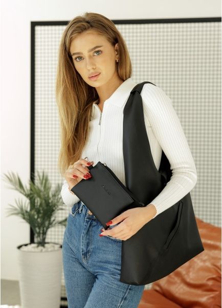 Жіноча сумка Sambag HOBO M чорна 53200001 фото