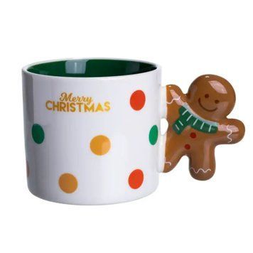 Чашка фарфоровая новогодняя Merry Christmas 400 мл Yiwu FM-CS-51WGR FM-CS-51WGR фото