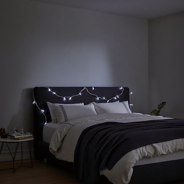 Новогодняя комнатная гирлянда Нить 6 м, 50 LED, белый провод, белое свечение W50LED6MWW фото
