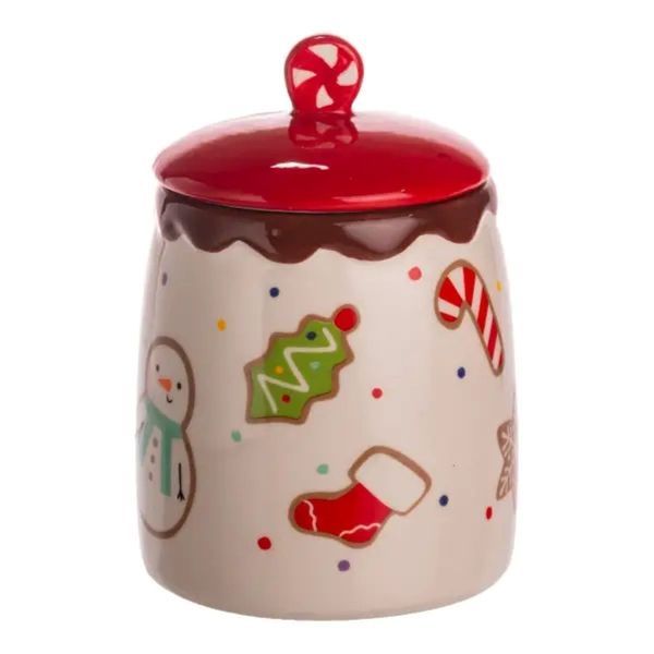 Банка для сипучих продуктів з кришкою з порцеляни 9&times;13 (см) Merry Christmas CR-1-42 CR-1-42 фото
