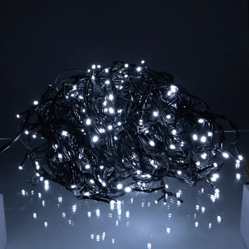 Уличная гирлянда Бахрома 25 м, 405 LED, черный провод, белое свечение 25MBY фото