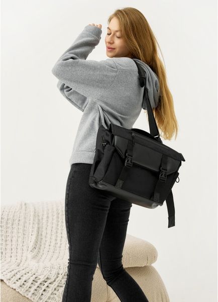 Жіноча Сумка для ноутбука Sambag чорна з перфорацією 51311301 фото