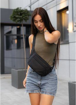 Сумка на пояс бананка Sambag Tirso Max чорная 80341065 фото