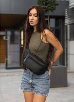 Жіноча сумка на пояс бананка Sambag Tirso LCH чорний 80341001 фото