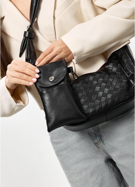 Жіноча сумка Sambag HOBO Mini чорна 53100067 фото