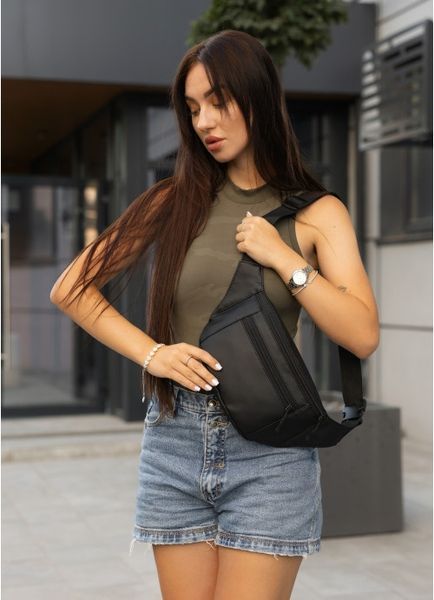 Жіноча сумка на пояс бананка Sambag Tirso LCH чорний 80341001 фото