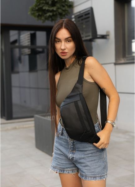 Жіноча сумка на пояс бананка Sambag Tirso LCH чорний 80341001 фото
