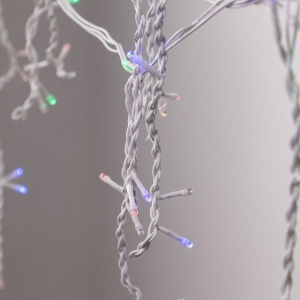 Уличная гирлянда Бахрома 3 м, 90 LED, 18 нитей, белый провод, мультиколор 3МWML фото