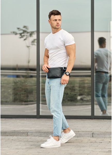 Сумка на пояс бананка Sambag Tirso Slim черная водостойкая 80119001m фото