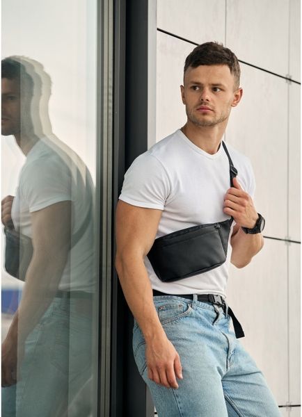 Сумка на пояс бананка Sambag Tirso Slim черная водостойкая 80119001m фото