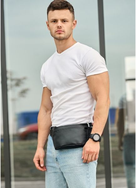 Сумка на пояс бананка Sambag Tirso Slim черная водостойкая 80119001m фото