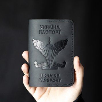 Обкладинка на паспорт ДШВ чорна dsvop290c фото