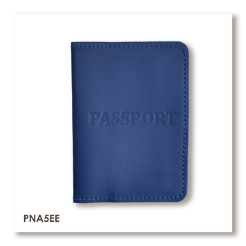 Обложка для паспорта с надписью PASSPORT (синяя, чистое тиснение) PNA5EE фото