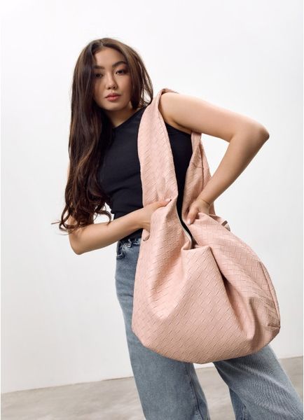 Жіноча сумка Sambag HOBO WEAVE пудра 53330066 фото