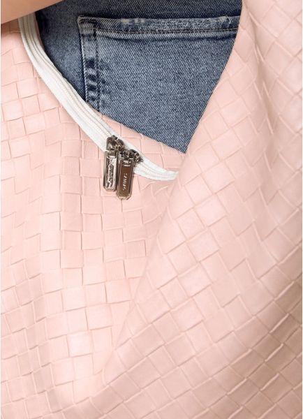 Жіноча сумка Sambag HOBO WEAVE пудра 53330066 фото