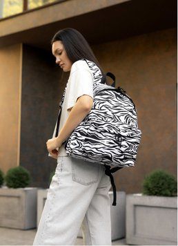 Жіночий рюкзак Sambag Active тканевий з принтом "zebra" 11811146 фото