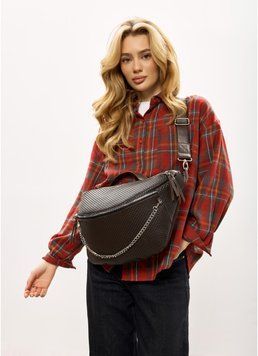Женская кожаная сумка-бананка под ноутбук Sambag Urban Laptop 51411120 фото