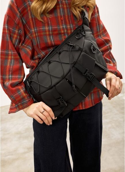 Женская сумка-бананка под ноутбук Sambag Urban Pro черная 51411264 фото