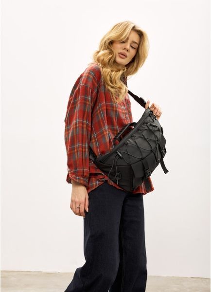 Женская сумка-бананка под ноутбук Sambag Urban Pro черная 51411264 фото