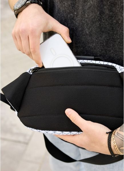 Сумка через плечо бананка Sambag Flex Pro принт "Square" 85451150m фото