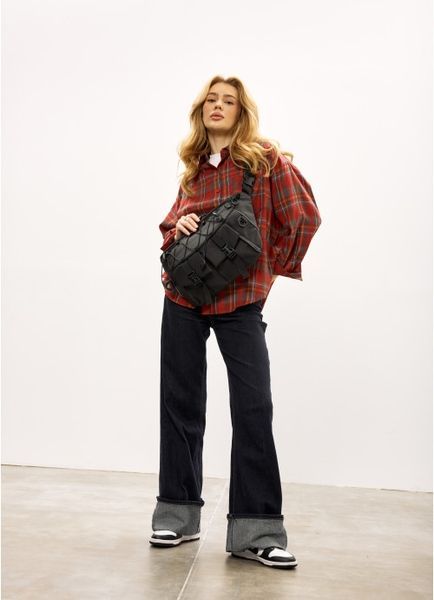Женская сумка-бананка под ноутбук Sambag Urban Pro черная 51411264 фото