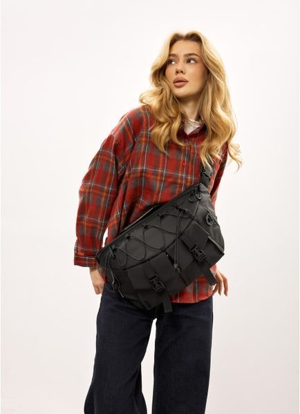 Женская сумка-бананка под ноутбук Sambag Urban Pro черная 51411264 фото