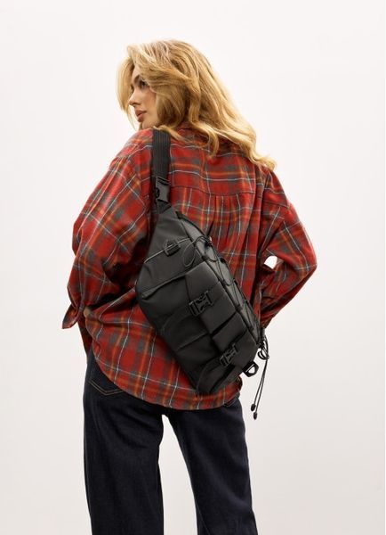 Женская сумка-бананка под ноутбук Sambag Urban Pro черная 51411264 фото