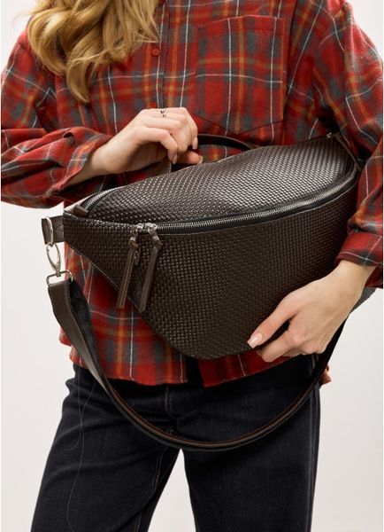 Жіноча шкіряна cумка-бананка під ноутбук Sambag Urban Laptop 51411120 фото