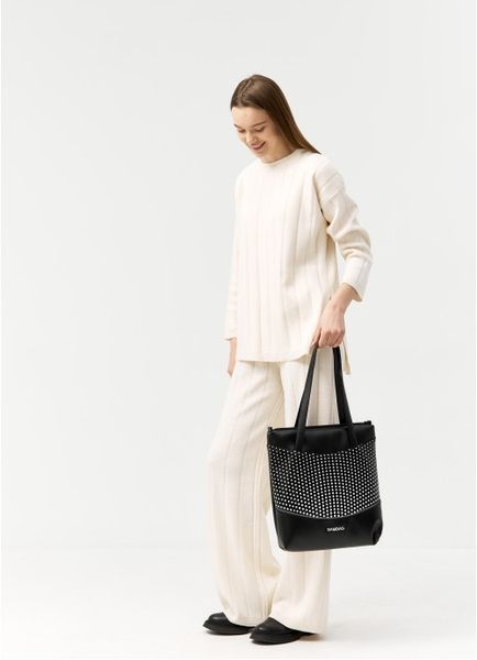 Сумка Sambag Shoper&nbsp;NOVA чорна з принтом "Dots" 93140301 фото