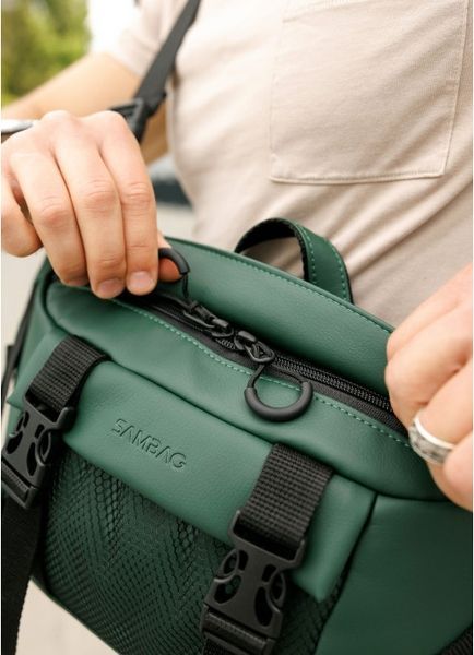 Большая мужская поясная сумка бананка Sambag DynamicDart зеленая 80411007m фото