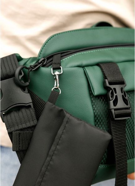 Большая мужская поясная сумка бананка Sambag DynamicDart зеленая 80411007m фото