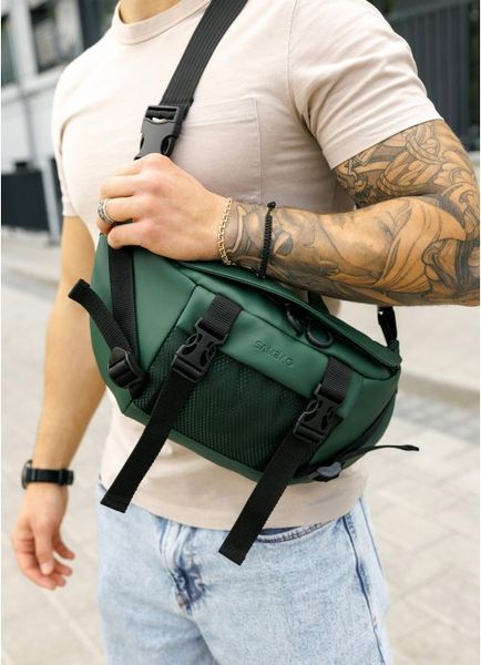 Большая мужская поясная сумка бананка Sambag DynamicDart зеленая 80411007m фото