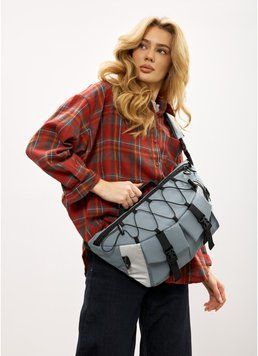 Женская сумка-бананка под ноутбук Sambag Urban Pro голубая 51411210 фото