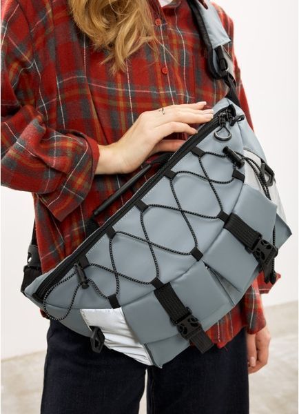 Женская сумка-бананка под ноутбук Sambag Urban Pro голубая 51411210 фото
