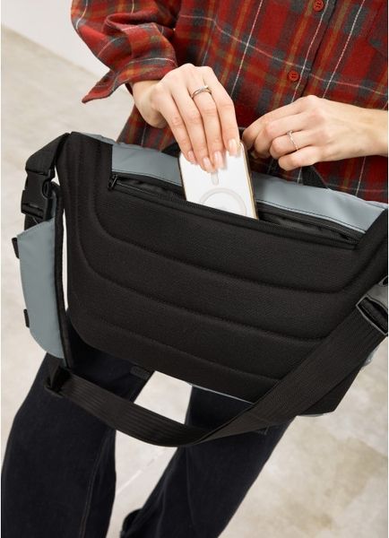 Женская сумка-бананка под ноутбук Sambag Urban Pro голубая 51411210 фото