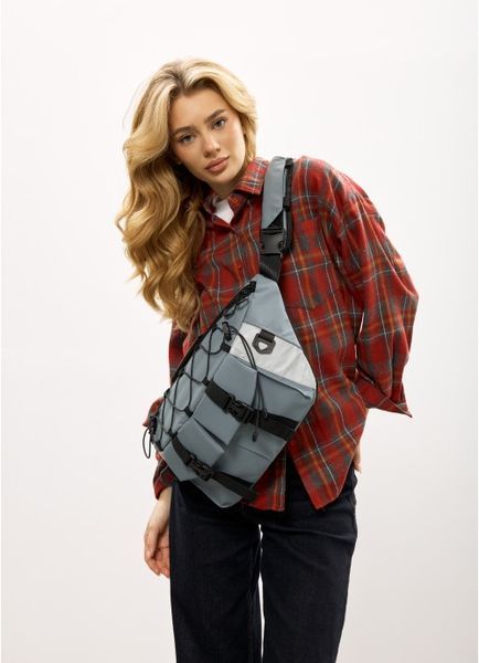 Женская сумка-бананка под ноутбук Sambag Urban Pro голубая 51411210 фото