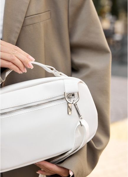 Сумка через плечо женская бананка Sambag Pure белая 85515008 фото