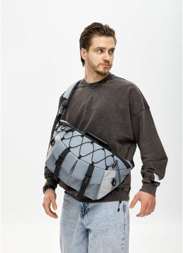 Мужская сумка-бананка под ноутбук Sambag Urban Pro голубая 51411210m фото