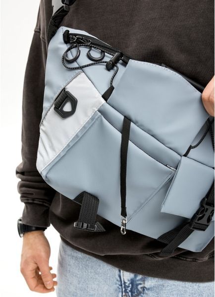 Мужская сумка-бананка под ноутбук Sambag Urban Pro голубая 51411210m фото