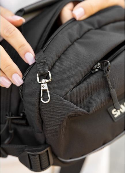 Женская сумка через плечо бананка Sambag Flex Pro черная 85451065 фото