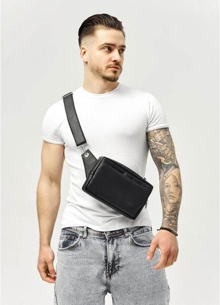 Мужская сумка бананка Sambag Harvi черная 88213001m фото