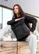 Жіночий рюкзак ролл Sambag RollTop Milton чорний тканевий 24211065 фото 5