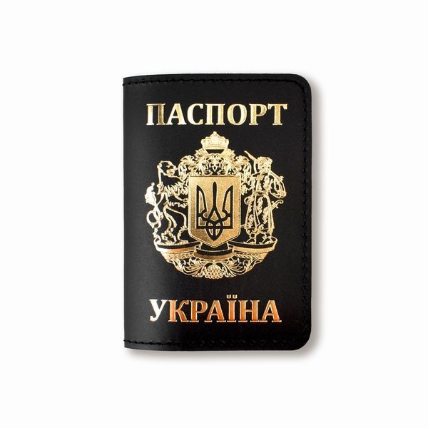 Набор обложек: военный билет, удостоверение УБД, водительское удостоверение и Passport (чёрный, золотое тиснение) N11A1D фото