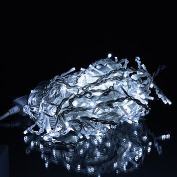 Уличная гирлянда Бахрома 12 м, 200 LED, белый провод, белое свечение 12MWW фото